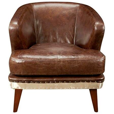MOES HOME COLLECTION Preston Club Chair, Brown - 30 x 29.5 x 32 in. PK-1017-20